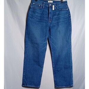 Madewell The Perfect Vintage Straight Jeans Womens 32 High Rise Denim Classic
